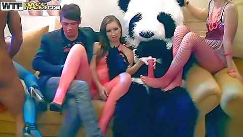 Sexy chick gets fucked by a dildo and)